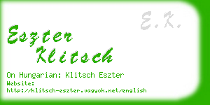 eszter klitsch business card